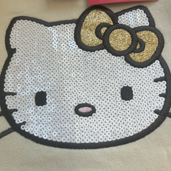 Hello Kitty Ivory Pullover Sweatshirt with Gold Accent - Picture 2 of 2